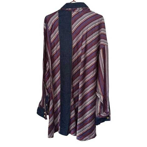 Silversilk 5x Purple Label 80% Silk Long Sleeve Shirt Purple Denim Blue XXXXXL - Picture 2 of 6